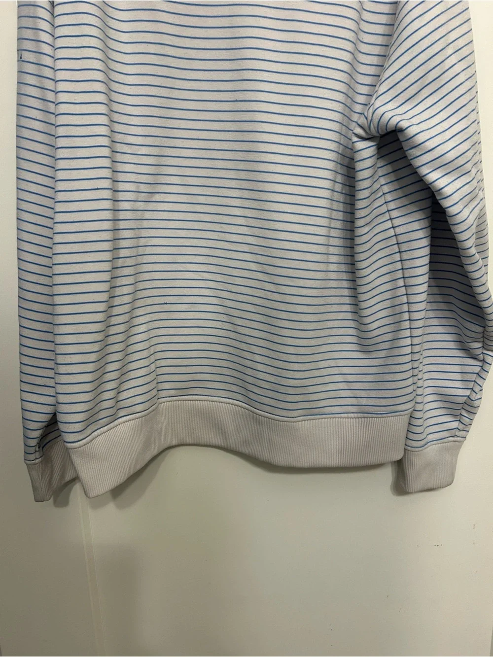 Footjoy Stripped Sleeve Logo Crewneck Sweatshirt